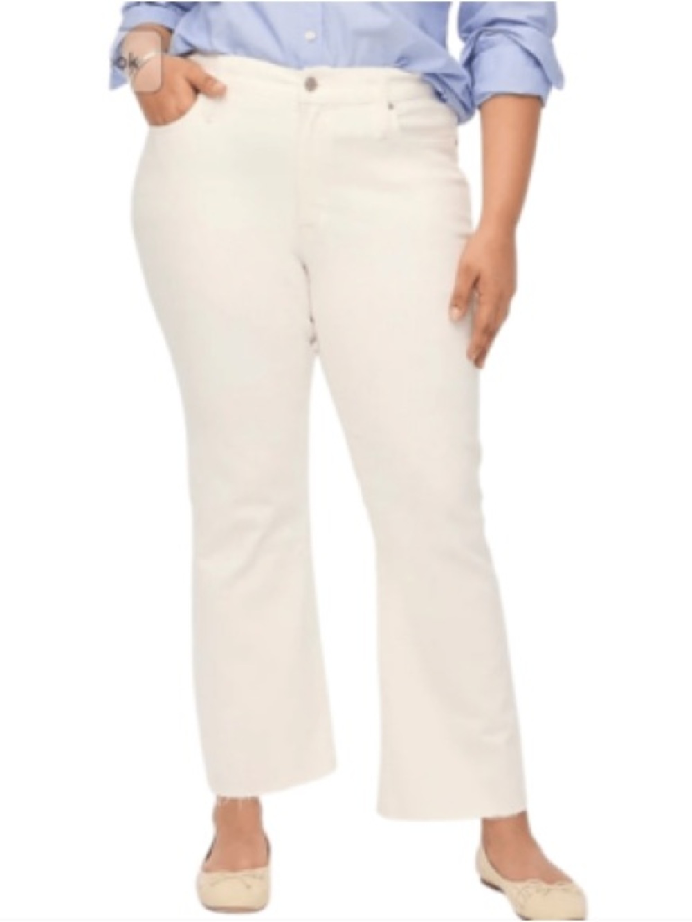 J Jill Women's Off White Flares Bootcut Jeans